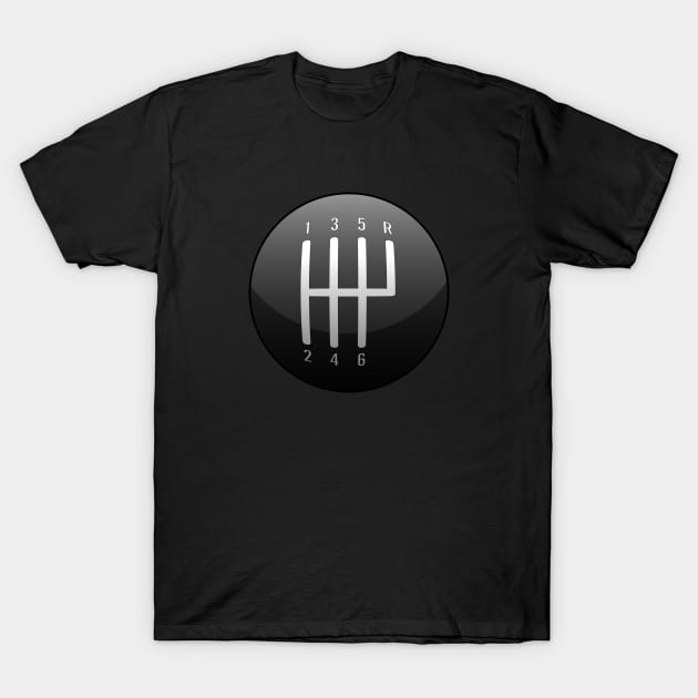 Classic Muscle Car /  Sports Car Shift Knob T-Shirt by hobrath